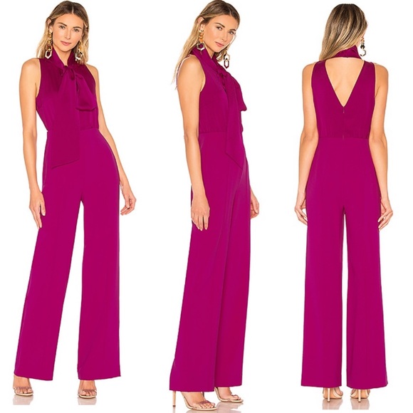 Diane Von Furstenberg Pants - DVF Virginie amaranth DVF jumpsuit